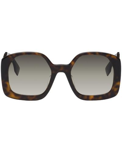 Fendi Tortoiseshell O'lock Sunglasses - Black