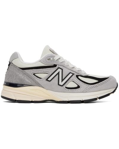 New Balance Grey Made In Usa 990v4 Core Sneakers - Black