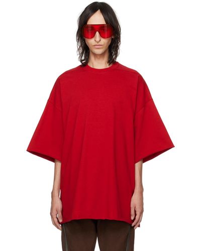 Rick Owens レッド Tommy Tシャツ