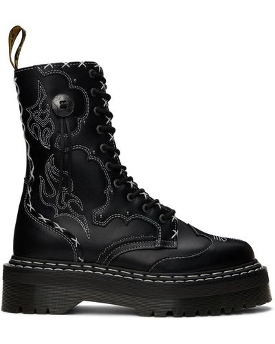 Dr. Martens Jadon Hi Gothic Americana Platform Boots - Black