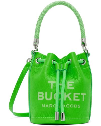 Marc Jacobs Mini sac seau 'the bucket' vert en cuir