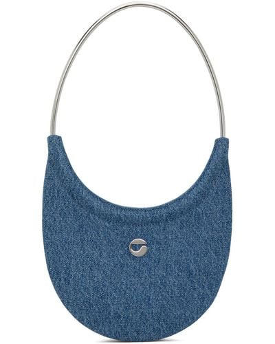 Coperni Blue Denim Ring Swipe Bag