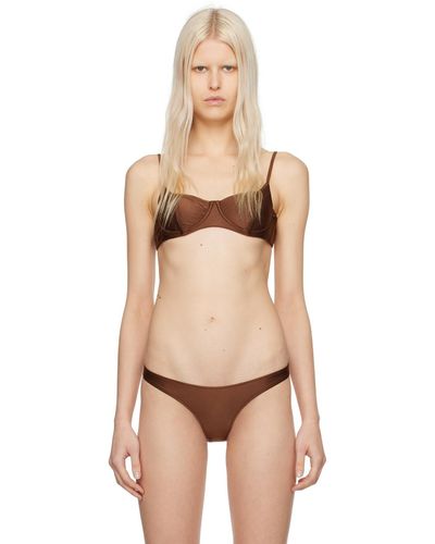 Frankie's Bikinis Haut de bikini cola brun - Neutre