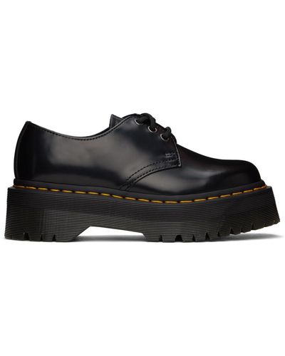 Dr. Martens 8053 Leather Platform Casual Derbys - Black