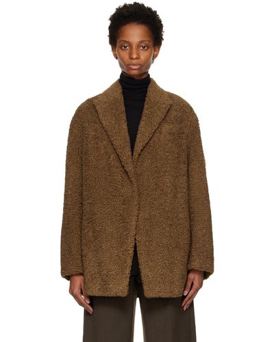 Vince Brown Faux-fur Jacket