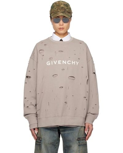 Givenchy Taupe Cutout Sweatshirt - Natural
