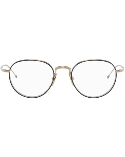 Thom Browne Gold Tb119 Glasses - Multicolour