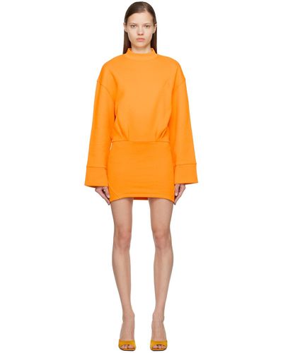 The Attico Robe courte à panneaux - Orange