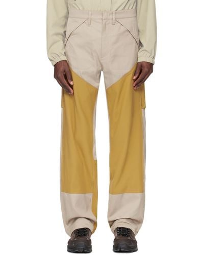 Roa Panelled Cargo Trousers - Natural