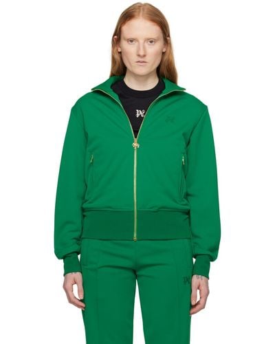 Palm Angels Embroidered Track Jacket - Green
