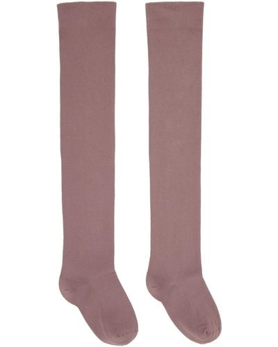 Rick Owens Pink Semi-sheer Socks - Multicolour