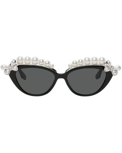 ShuShu/Tong Yvmin Edition Pearl Eyebrow Sunglasses - Black