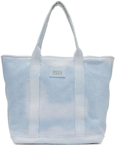 Guess USA Faded Denim Tote - Blue