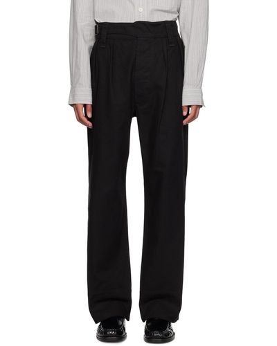 MHL by Margaret Howell Side Cinch Trousers - Black