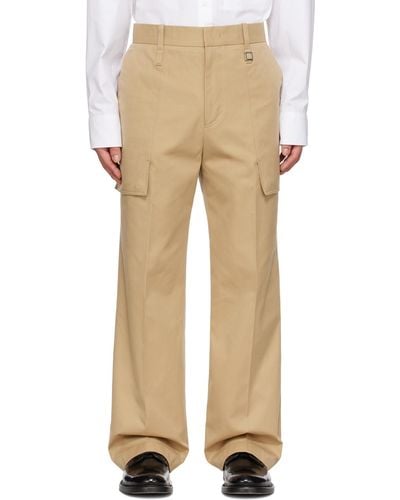 WOOYOUNGMI Flap Pocket Cargo Trousers - Natural