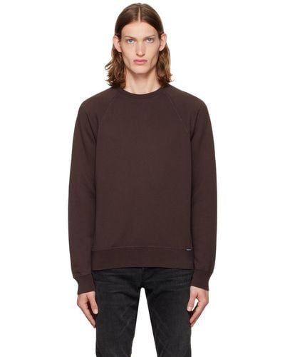 Tom Ford Brown Garment Dyed Sweatshirt - Black