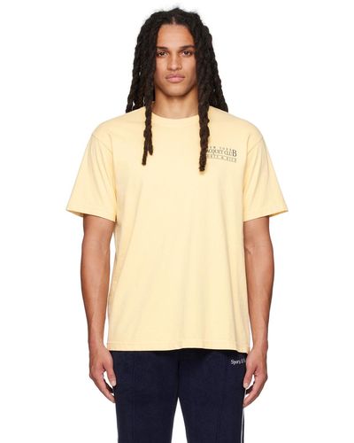 Sporty & Rich Yellow 'ny Racquet Club' T-shirt - Blue