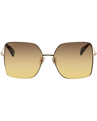 Max Mara Gold Square Sunglasses - Black