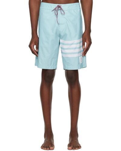 Thom Browne Blue 4-bar Swim Shorts
