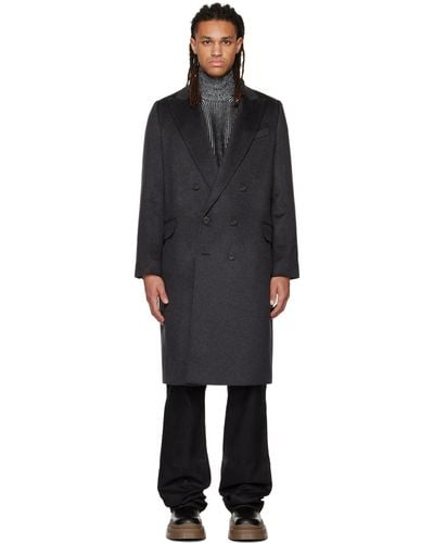 Max Mara Grey Toronto Coat - Black