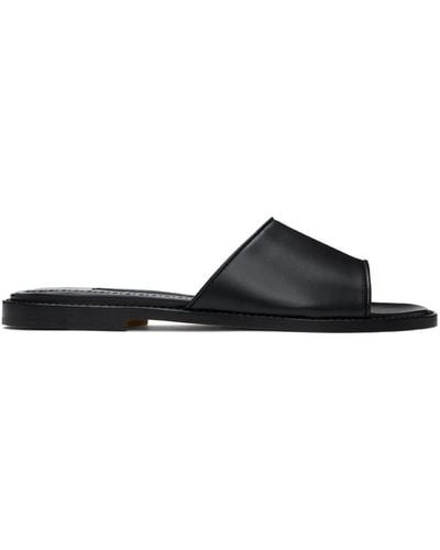 Manolo Blahnik Black Safinanu Sandals