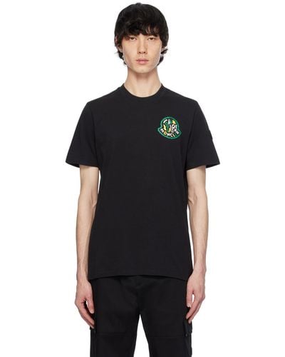 Moncler ロゴプリント Tシャツ - ブラック