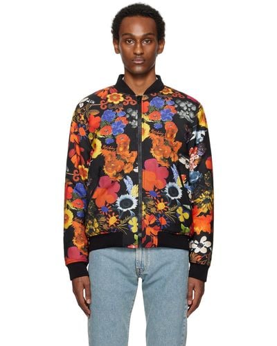 Moschino Multicolour Allover Flowers Bomber Jacket