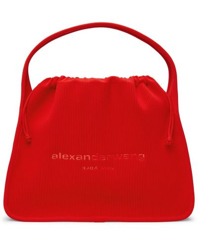 Alexander Wang Grand sac ryan rouge en tricot côtelé