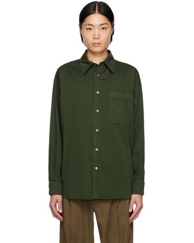 Lemaire Green Relaxed Shirt