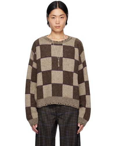 Enfants Riches Deprimes Check Jumper - Brown