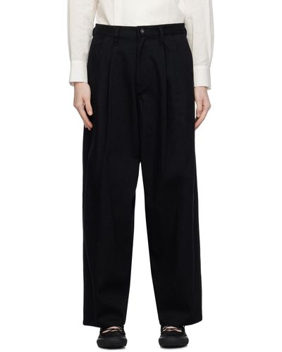 Y's Yohji Yamamoto Pantalon noir à plis