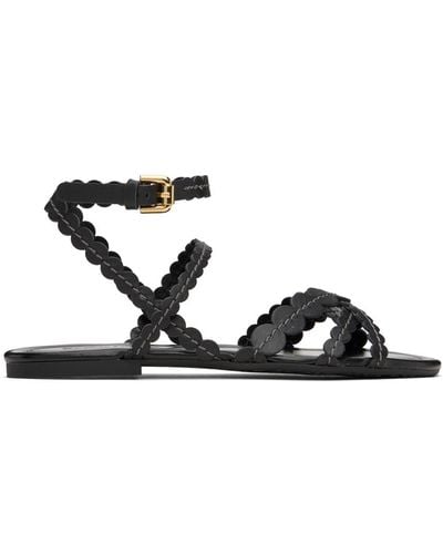 See By Chloé Black Kaddy Flat Sandals