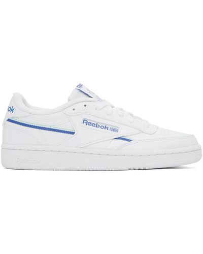 Reebok Baskets club c 85 blanches en cuir végétalien - Noir