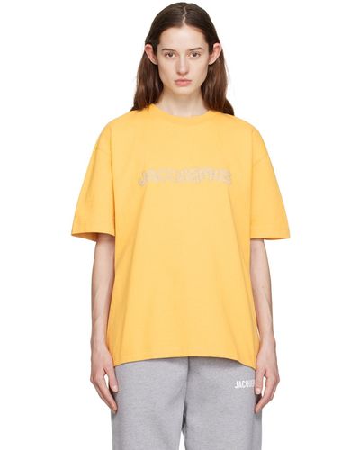 Jacquemus Yellow Le Raphia 'le T-shirt Raphia' T-shirt - Orange