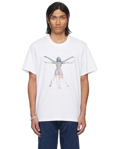 Stella McCartney T-shirt vitruvian woman blanc