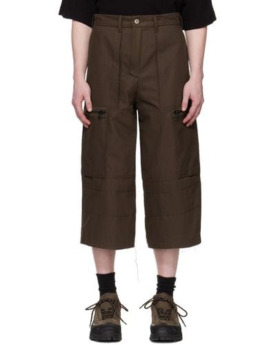 BRYAN JIMENE`Z Bryan jimenèz pantalon cargo d'uniforme brun - Noir
