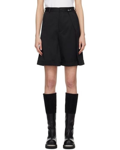 MM6 by Maison Martin Margiela Black Safety Pin Shorts