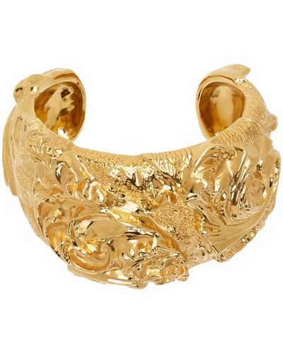 Bally Gold Sculptural Bracelet - Metallic