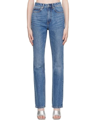 Alexander Wang Blue Stacked Jeans