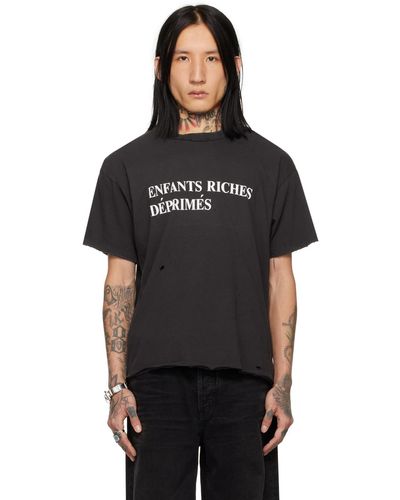 Enfants Riches Deprimes Distressed T-shirt - Black