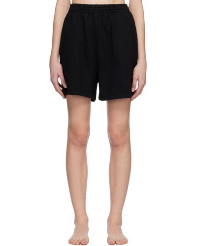 Skims Black Boyfriend Fleece Shorts