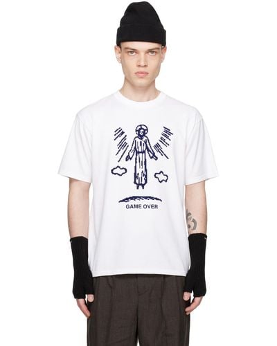 Undercover T-shirt 'game over' blanc