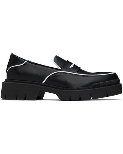 HUGO Black Contrast Loafers