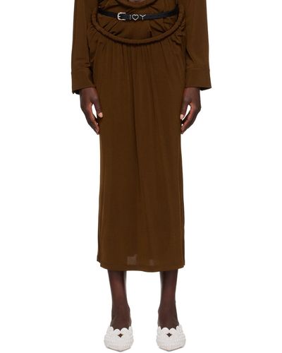 Y. Project Arc Maxi Skirt - Brown