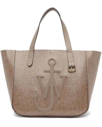 JW Anderson Taupe Belt Tote - Natural