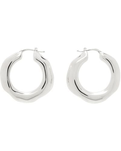 Jil Sander Silver New Lightness Earrings - Black
