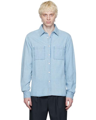 Another Aspect Chemise 'another shirt 5.0' bleue