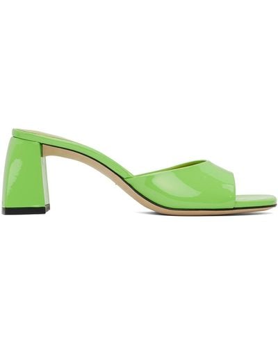 BY FAR Ssense Exclusive Green Romy Mules