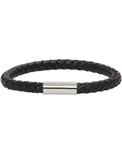 Paul Smith Woven Leather Bracelet - Black