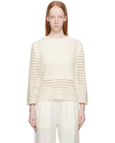 See By Chloé Off-white Crocheted Jumper - Natural